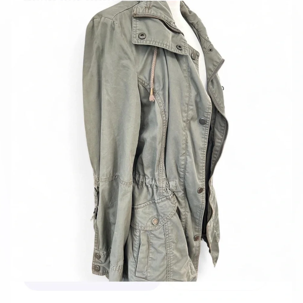 Andrew Marc Olive Field Jacket with Zip Front Size Small